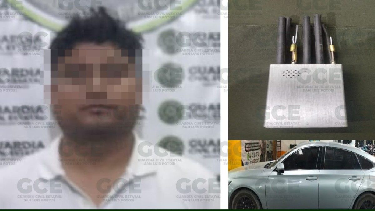 Elementos de la División Caminos de la Guardia Civil Estatal detuvieron a un hombre que portaba un inhibidor de señal.