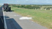 Agentes ministeriales resguardaron la zona despoblada sobre la autopista a Reynosa tras el hallazgo.