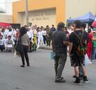 El contingente se reunió alrededor de las 16:00 horas del viernes en la Clínica 28.